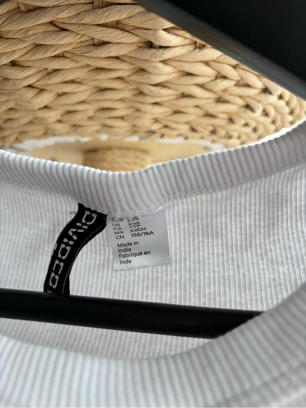 Divided White Ribbed Girls' Tank Top - Picture 3 of 3